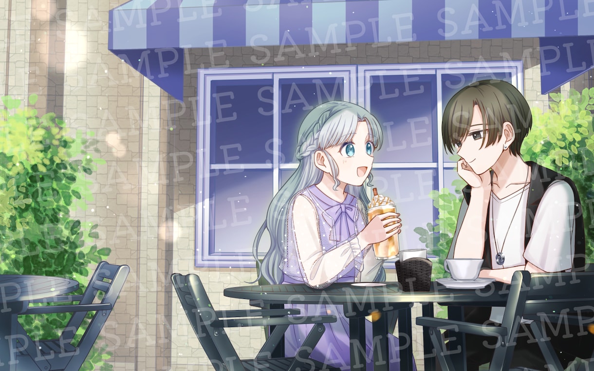 アイコン・ヘッダー・サムネイル等一枚絵お描きします カラー/モノクロ/小物/背景等、幅広く対応します！ イメージ3