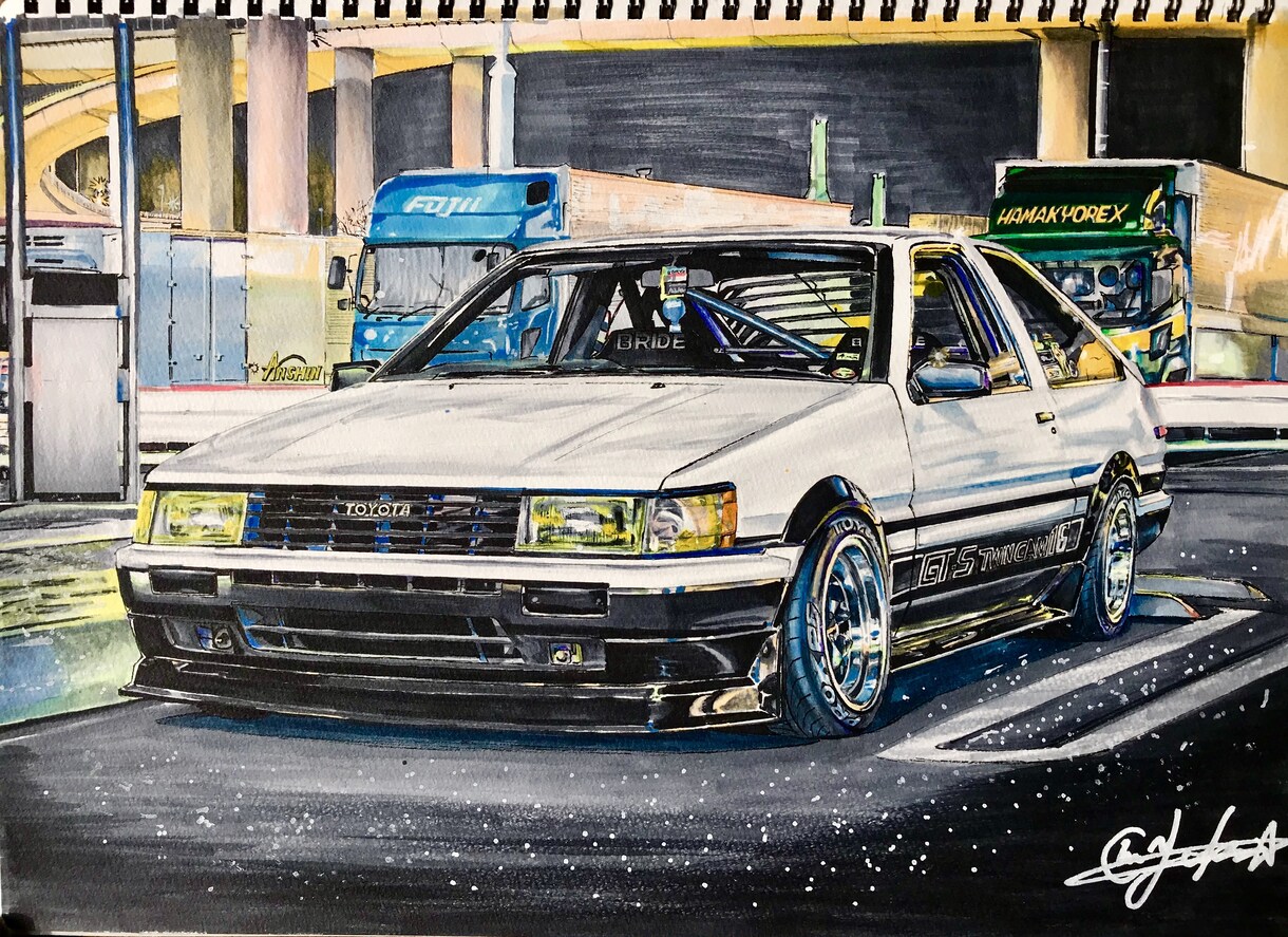 あなたの愛車のイラストを描きます 車仲間へのプレゼントや愛車への思い出に！ イメージ4