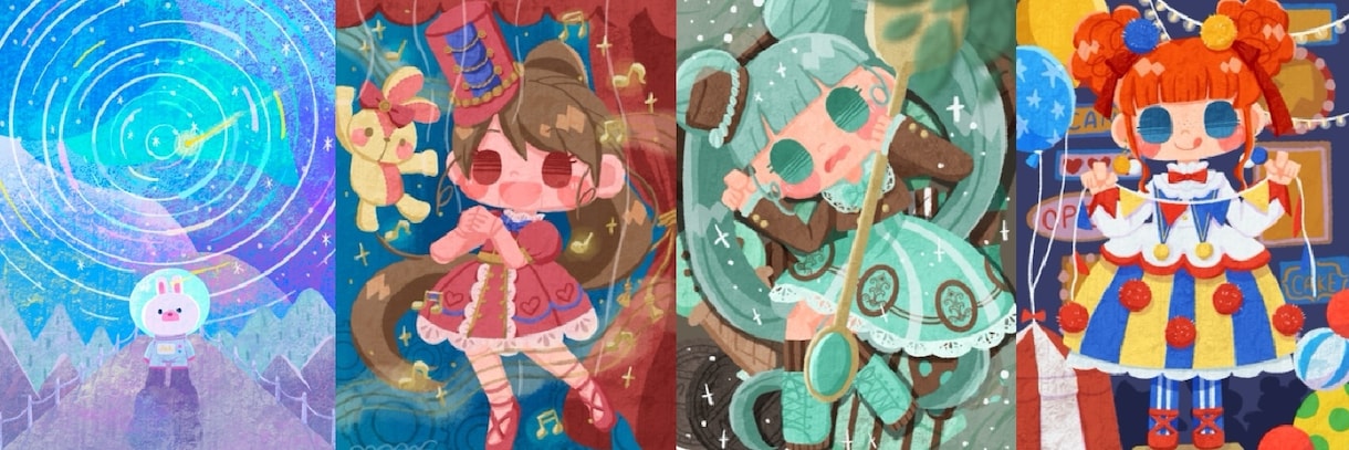 絵本のような！可愛いオリジナルのイラスト描きます デバイス壁紙やプレゼント･グッズイラストにおすすめ！ イメージ2