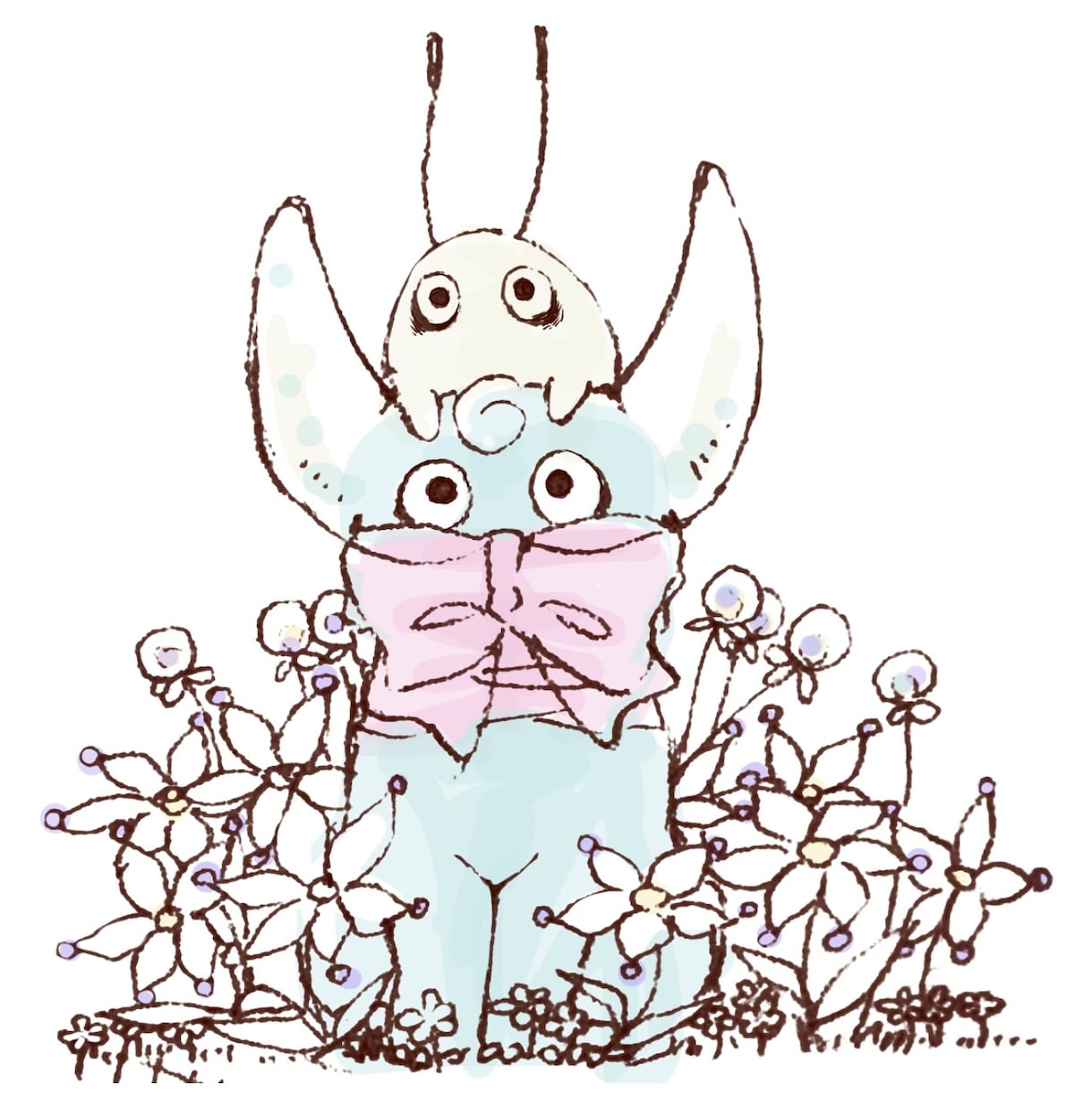 可愛いオリジナルイラストをお描きいたします デジタル化が進む中、手描き水彩で注目度アップ⭐︎ イメージ1