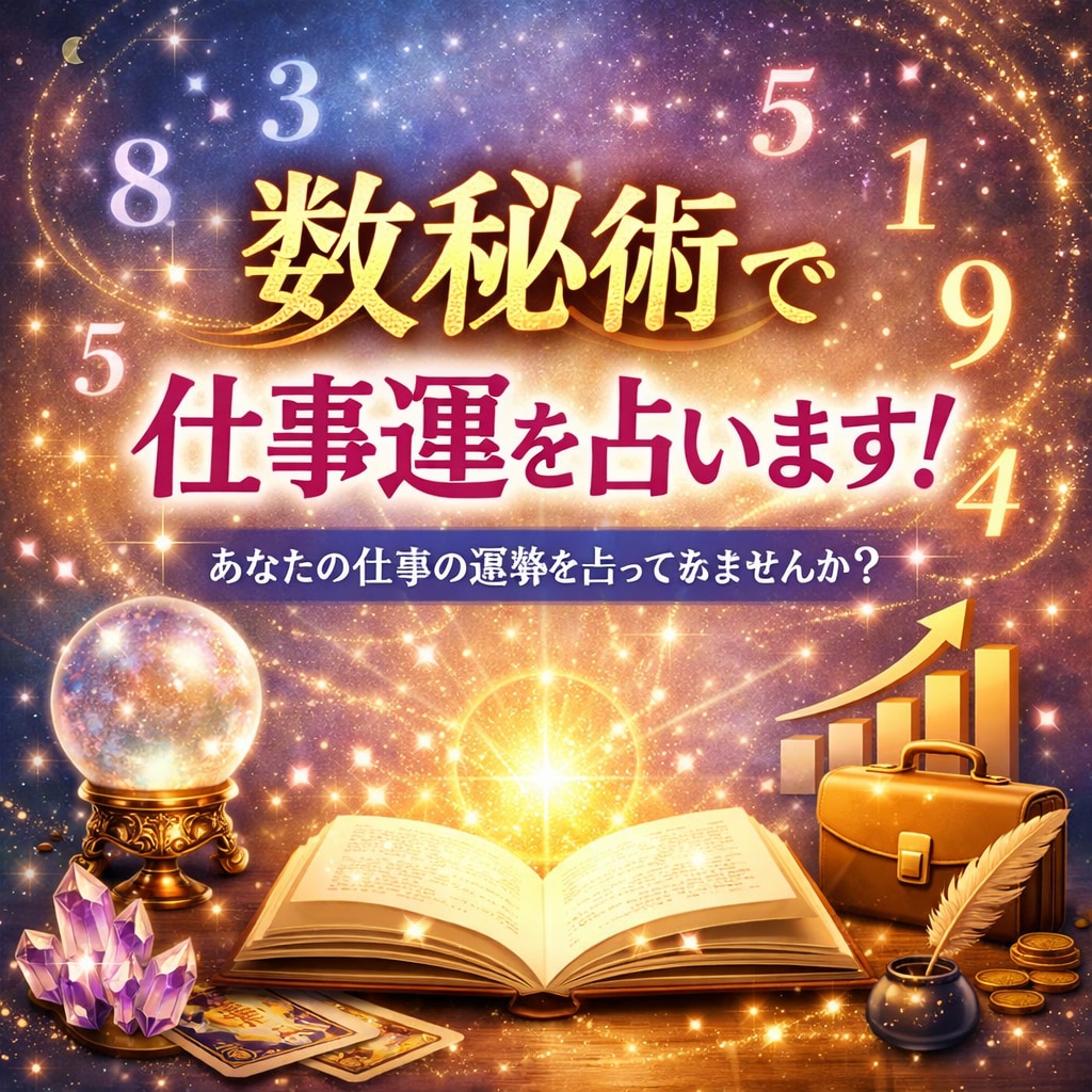 数秘術で読み解く仕事運を鑑定書にてお届けします 全体運・仕事運を数秘術で本格鑑定、丁寧にお届けします。 イメージ1