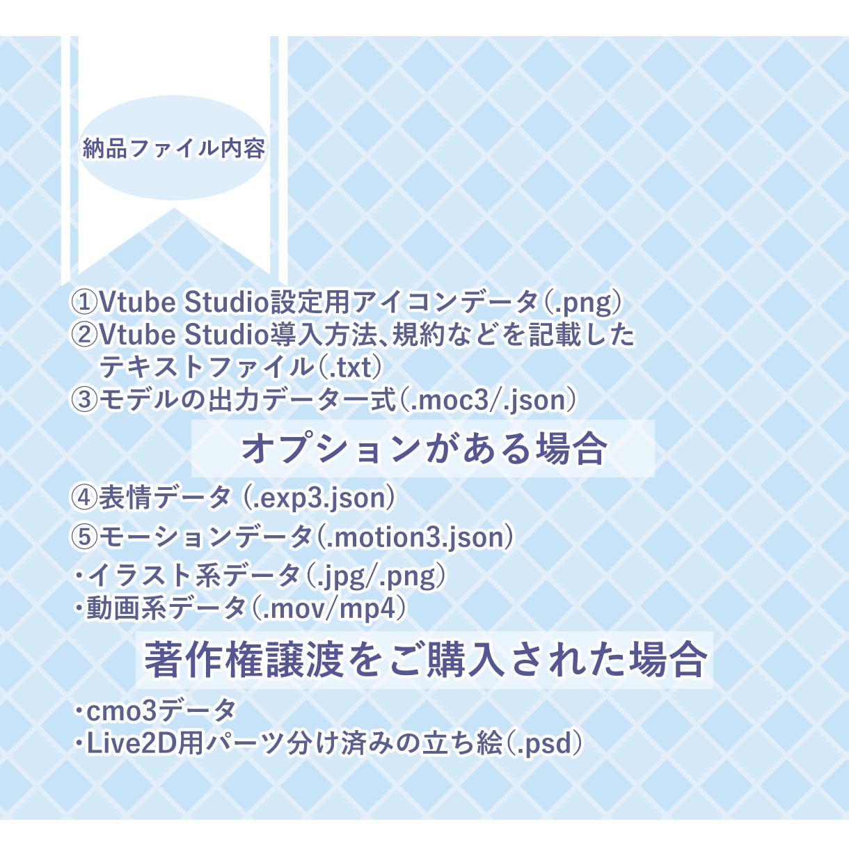 Vtuberデビューを全力サポート致します キャラデザ～Live2Dモデリングまで全工程承ります！ イメージ7