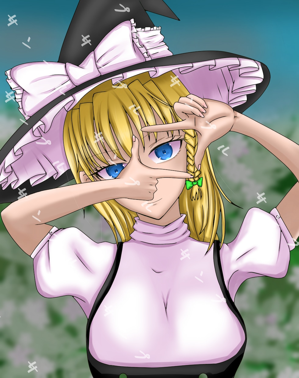手書き文字を添えた､キャラクター1人絵を描きます SNSアイコン､名前やメッセージを入れた手描きイラスト制作 イメージ3