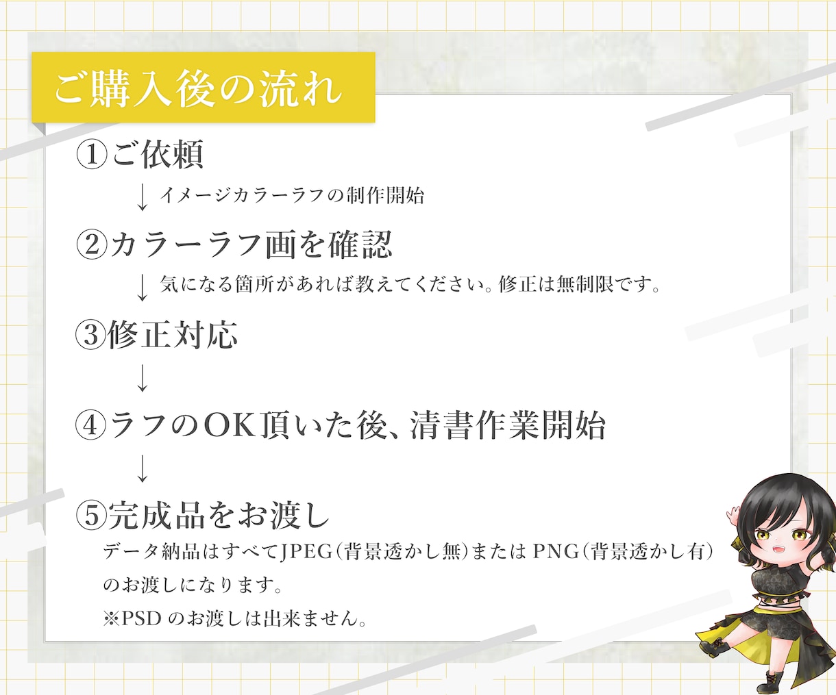 商用利用OK！バストアップ、立ち絵を描きます サムネイルやエンドカード、おはV、なんでも描きます！ イメージ2