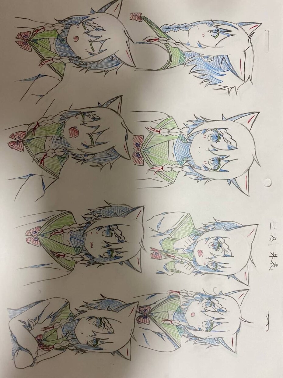 キャラクターの立ち絵(正面、横、後)、表情描きます キャラクター(3面図)描きます！ イメージ3
