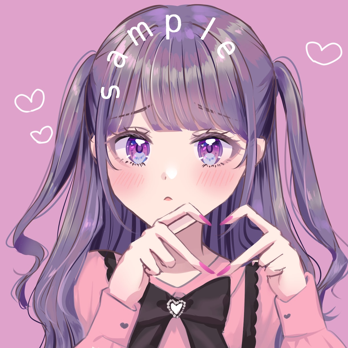 ツヤキラリッチな塗りで映えるアイコンお描きします SNSで映える！ツヤキラ！かわいい女の子おまかせください！ イメージ3