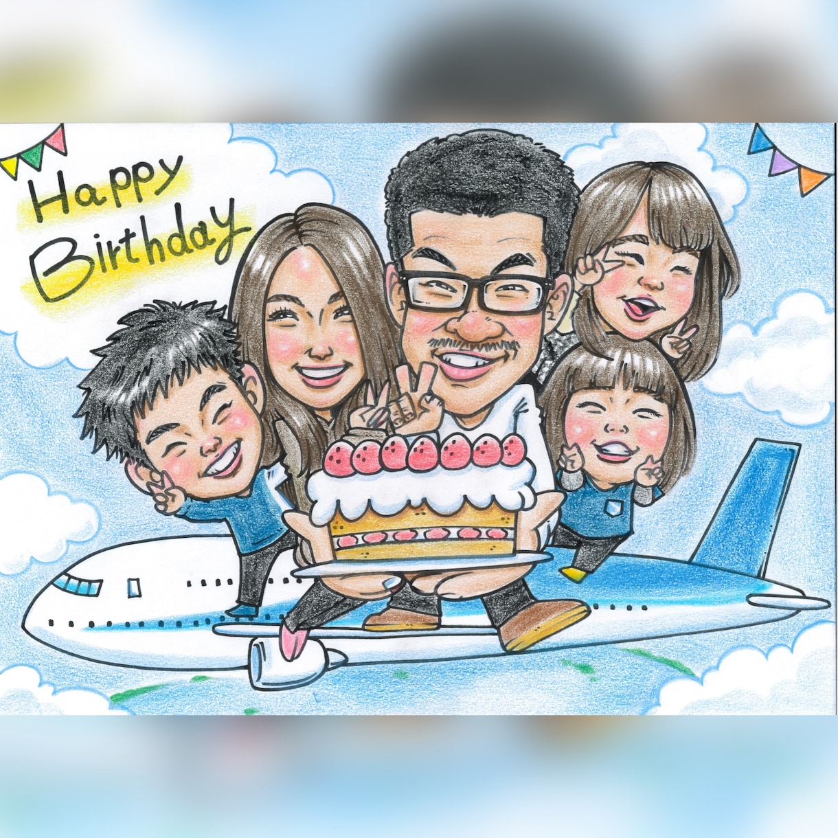 心温まる可愛い似顔絵をお描きします 記念日やお祝いなどプレゼントに人気の似顔絵です☆ イメージ2