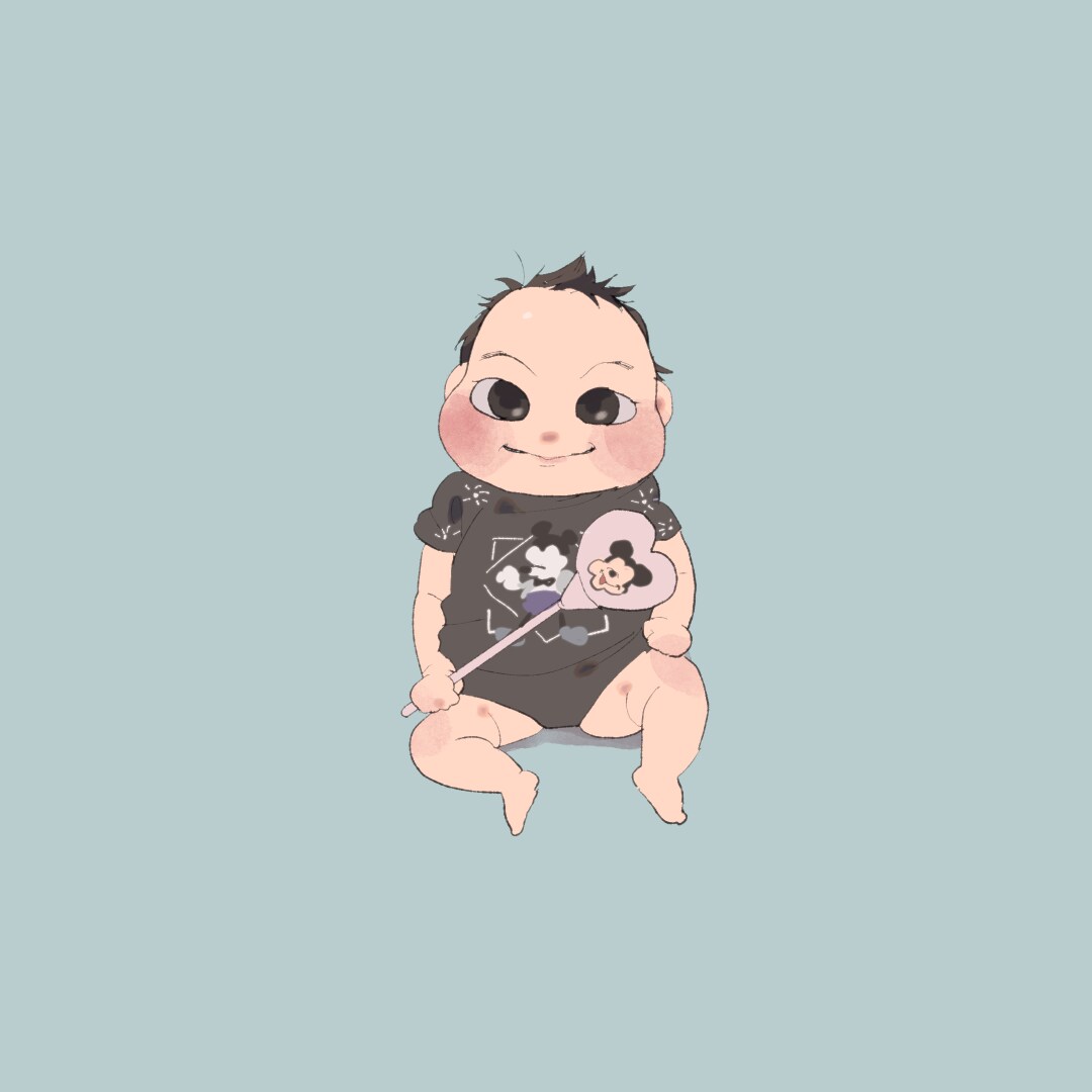 お子様の似顔絵アイコン描きます くすみカラーでおしゃれに！写真なし可。 イメージ3