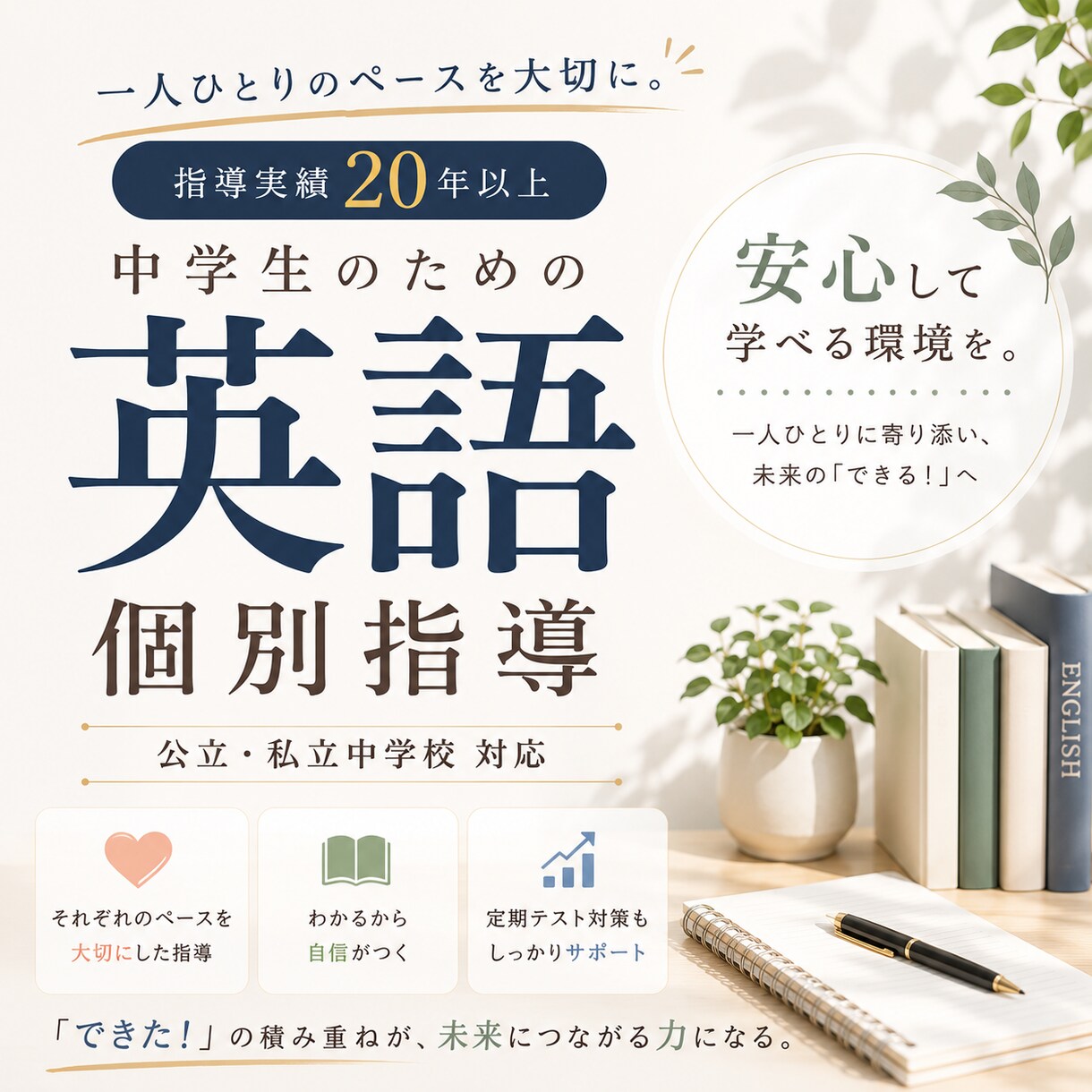 中学生　継続者様用　月4回レッスンおこないます 中学生　教科書標準　継続者様用レッスン専用 イメージ1