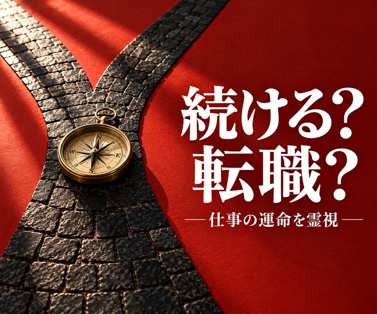 今の仕事を続けるか転職するか運命を霊視します 辞めたい。でも次が不安。二つの道と今できる一歩を読む イメージ1