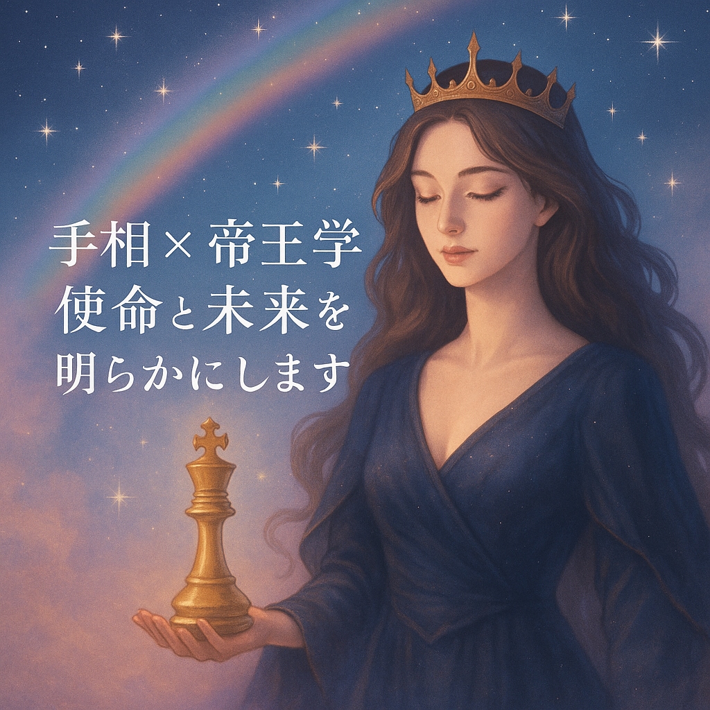 手相 × 帝王學で使命と未来を明らかにします 自分らしさと運命を知り、幸せに生きる イメージ1