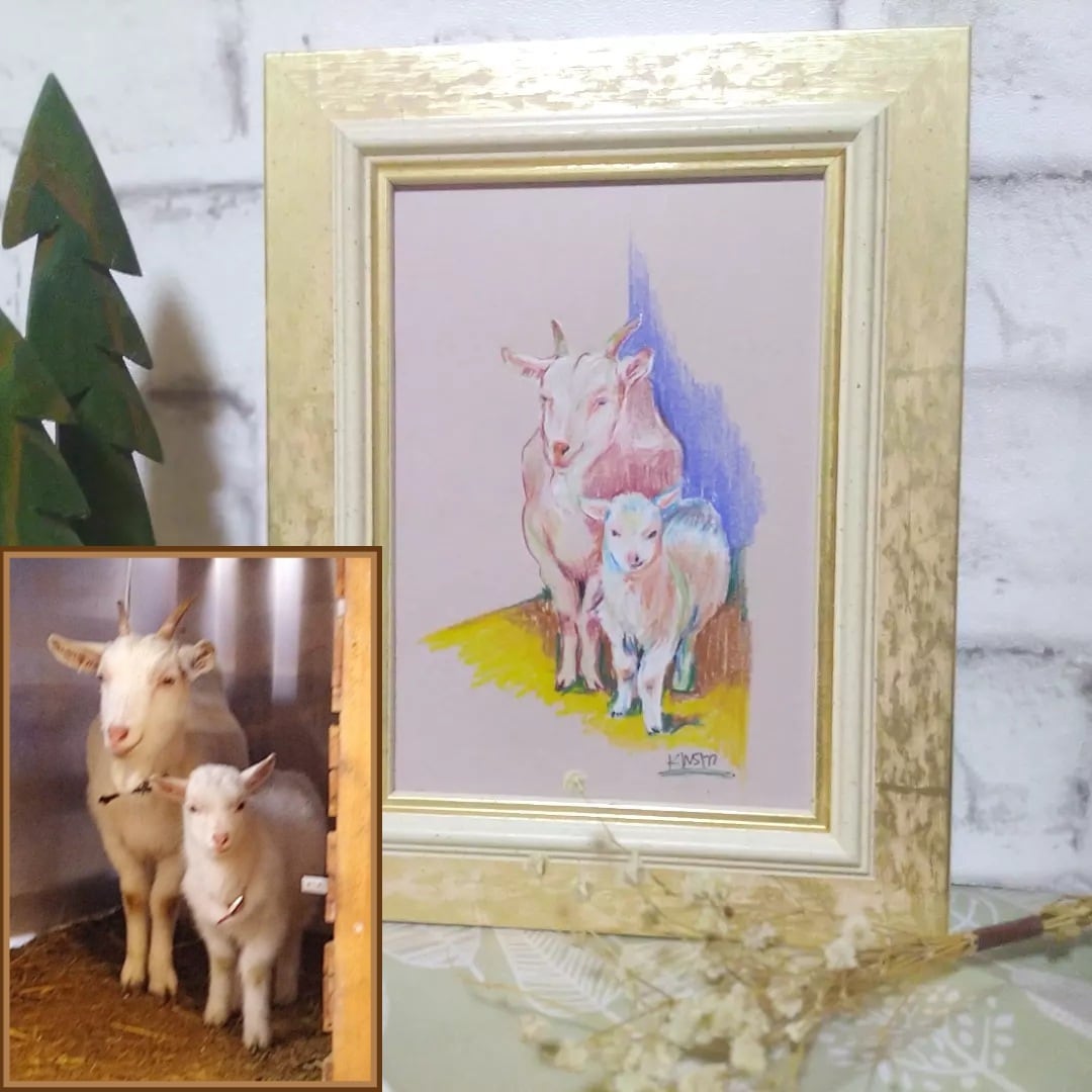 ペットの肖像画、お描きします 犬、ネコ、鳥、ヤギ、爬虫類から虫まで、なんでもお描きします♪ イメージ4