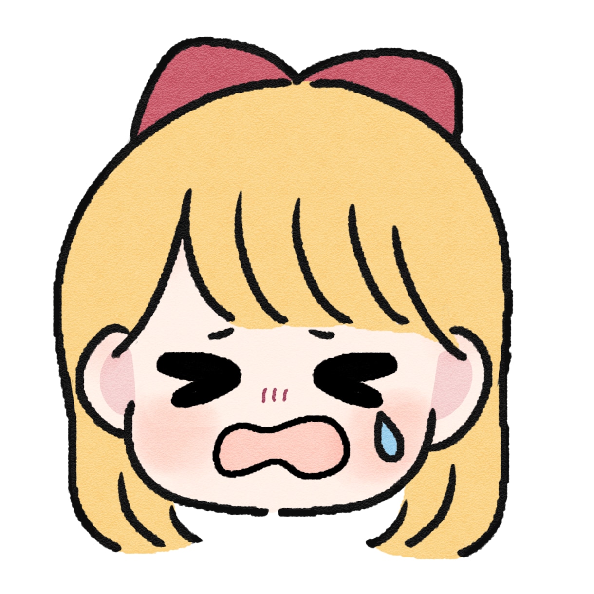 商用利用◎表情違い５点セット★ミニアイコン描きます ゆる可愛い★表情オーダーOK！ブログやSNSにおすすめ◎ イメージ5