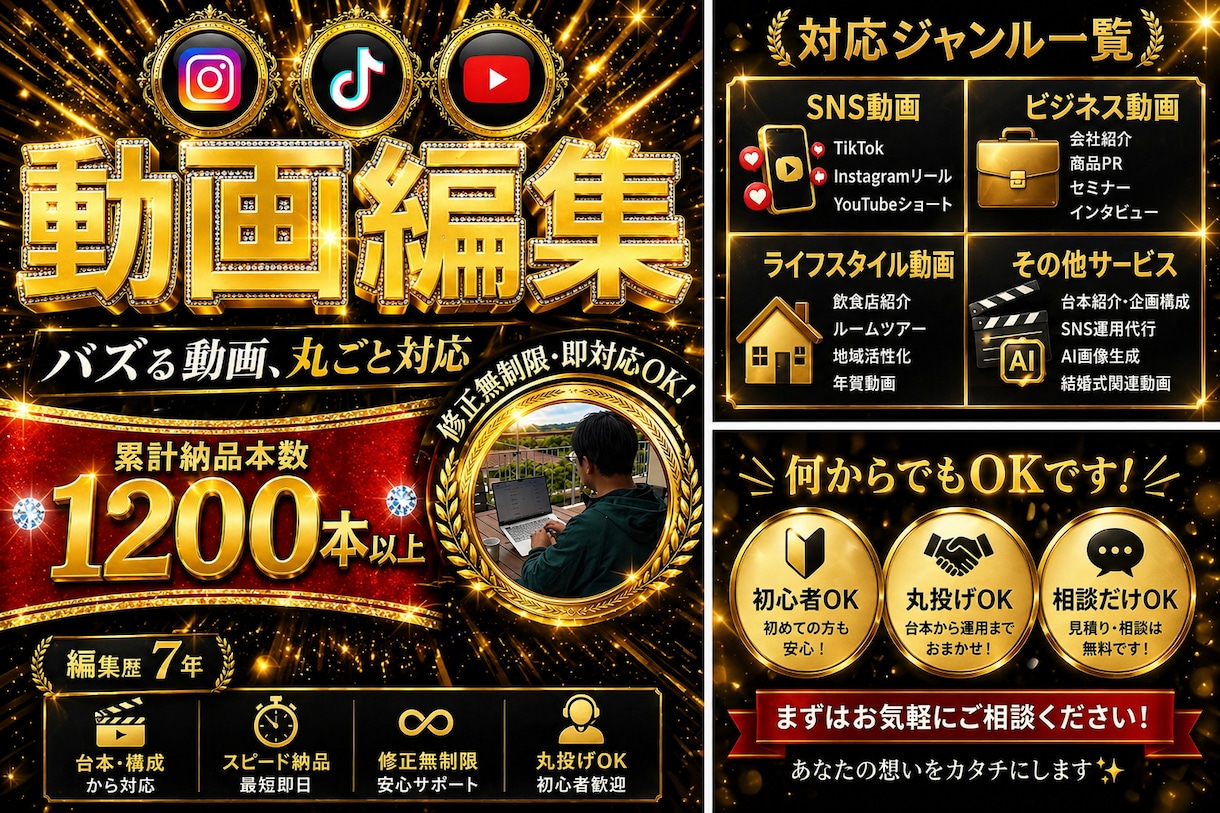 ショート動画編集・制作いたします 企画から運用まで丸ごと動画サポート イメージ1
