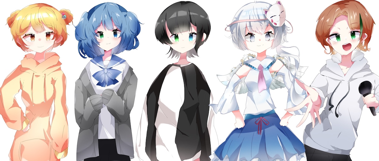 TRPG・Vtuberに！高品質立ち絵描きます 塗りと表情に優れたキャラクターデザインが得意です! イメージ2