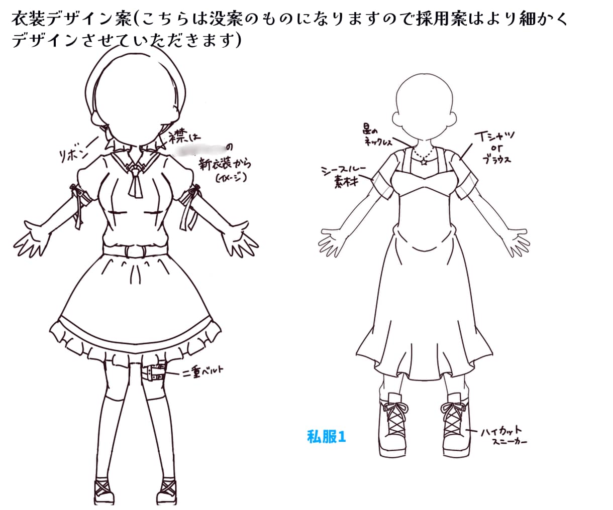 配信用の立ち絵やキャラクターデザインを制作致します 可愛い女の子や中性的なキャラクターを描くのが得意です イメージ6