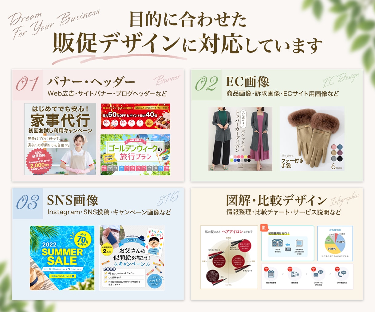 伝わる、WEB画像・バナー・EC画像を制作します WEBデザイン歴20年以上。伝わるWEB画像を制作します。 イメージ2