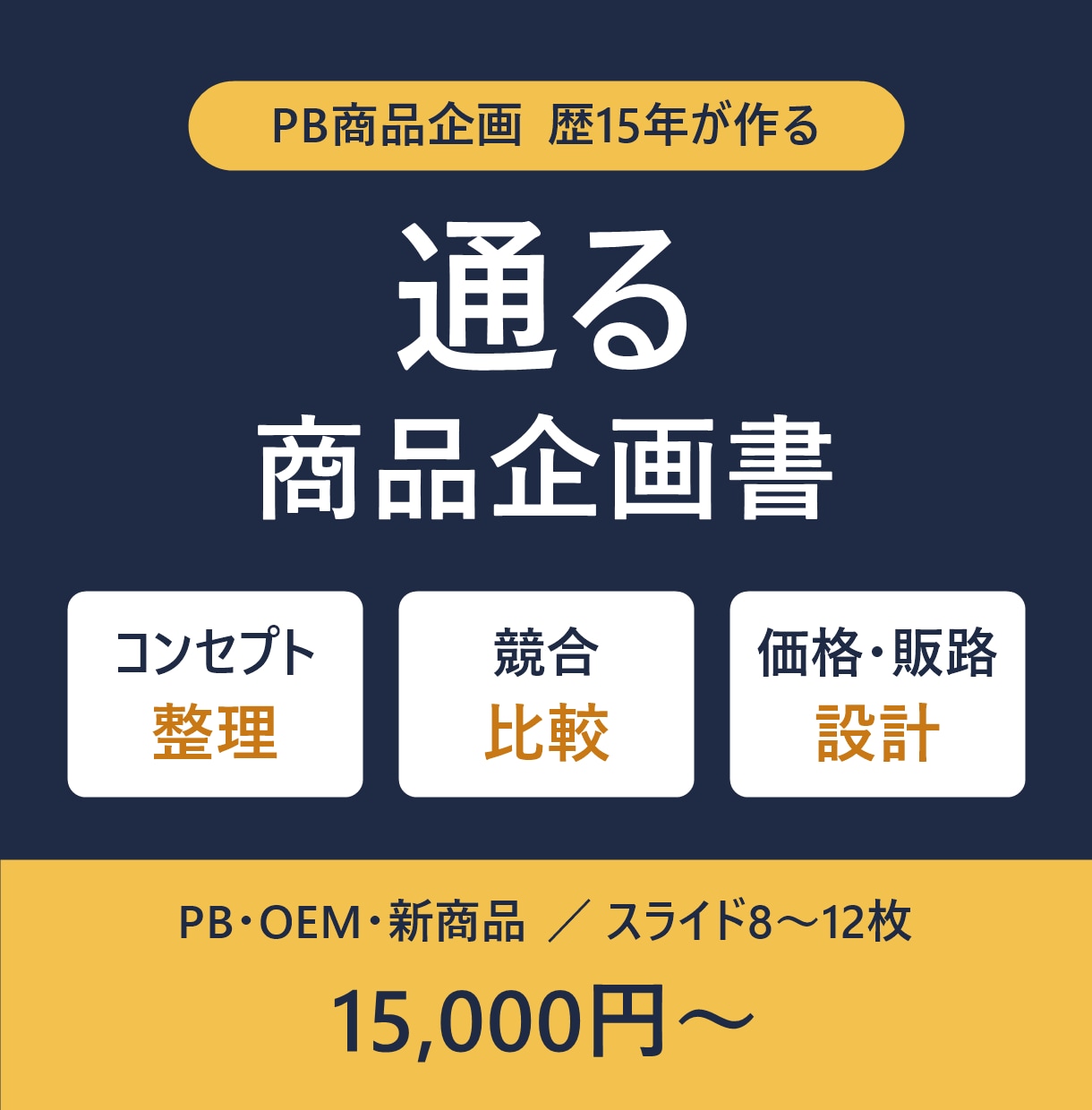 PB企画歴15年が商品企画書とコンセプトを作ります 「社内で通る・取引先に伝わる」企画書に｜PB・OEM・新商品 イメージ1