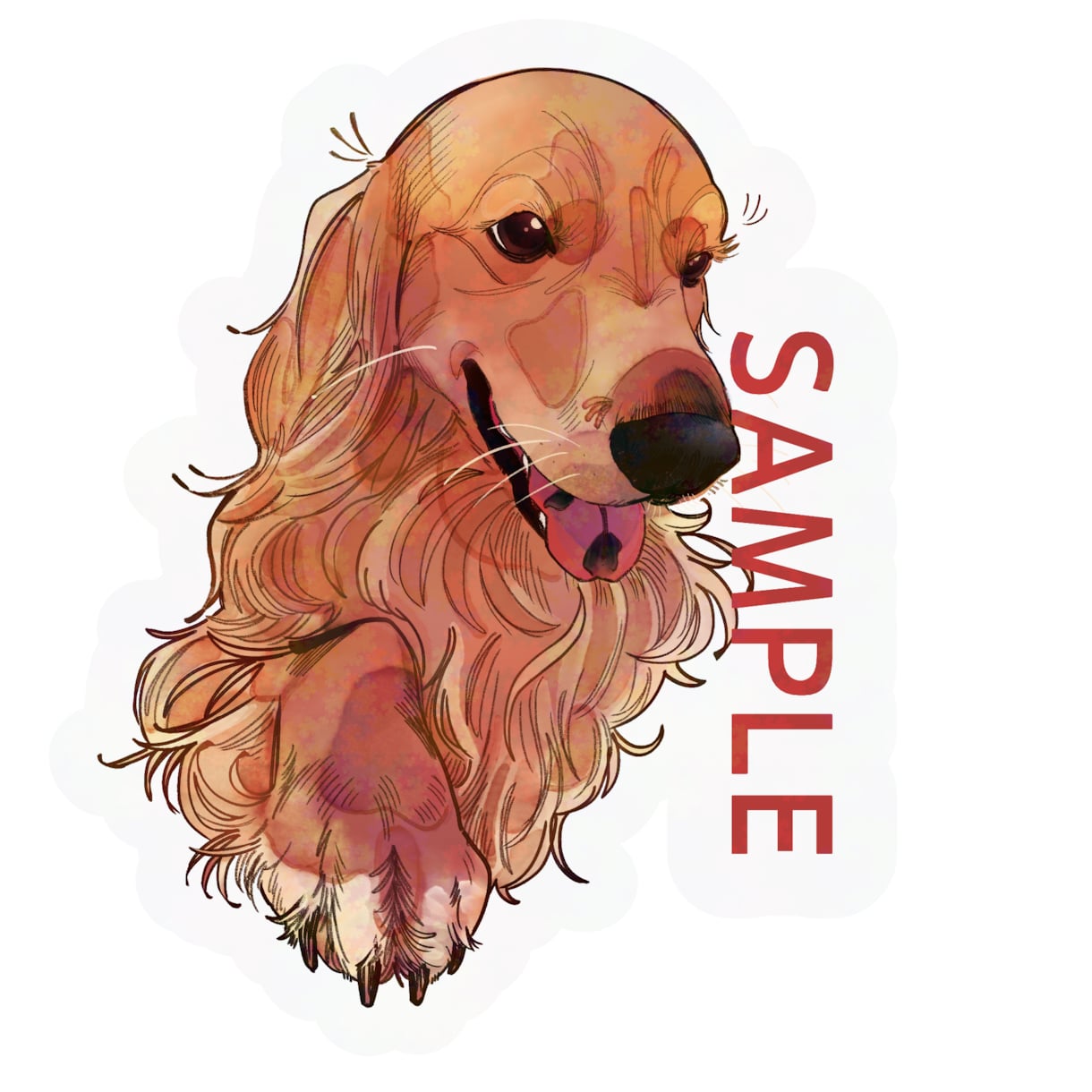 愛犬のオーダーメイド似顔絵描きます うちの子グッズ制作にもピッタリ！ イメージ3