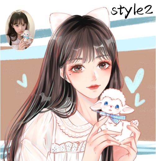 ５種類のテイスト☆専属の個性派似顔絵をお届けします 夢絵OK　こてきゃ、SNSアイコン、受付画面OK　画風寄せ可 イメージ2