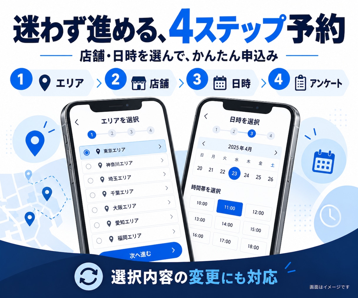 管理画面付き予約システムのソースを提供します 多店舗・スマホ対応の予約システムをソースで納品 イメージ3