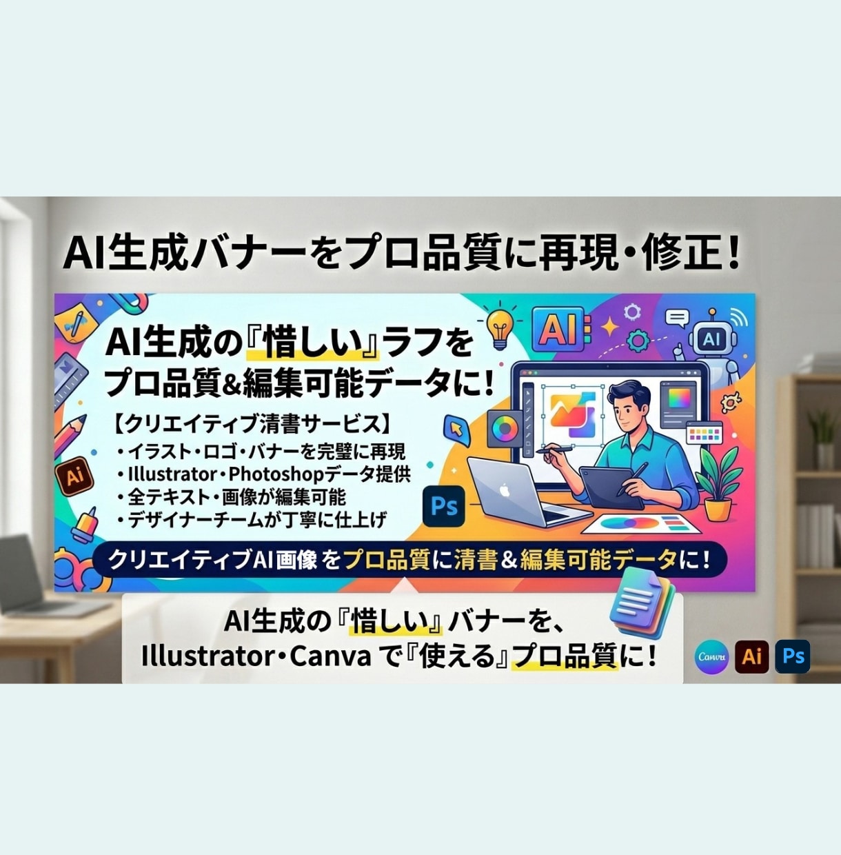 AI／PS／JWWで「ていねいに」トレースします ★写真・イラスト・ロゴ・間取り図・立面図　対応可能です イメージ9