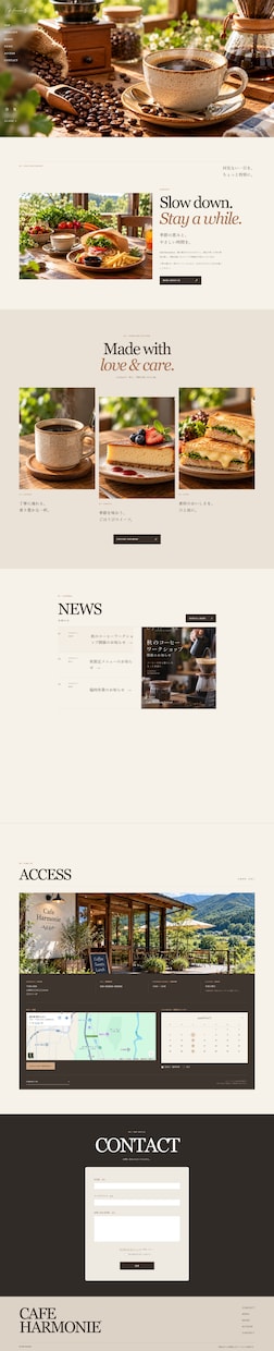カフェ飲食店のWordPressサイトを制作します メニューを自分で更新できる飲食店サイトを制作します イメージ1