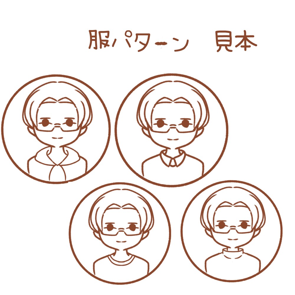 表情差分４枚セット☆snsアイコンお描きします ゆる～い、パステル調のイラストアイコンです。 イメージ6