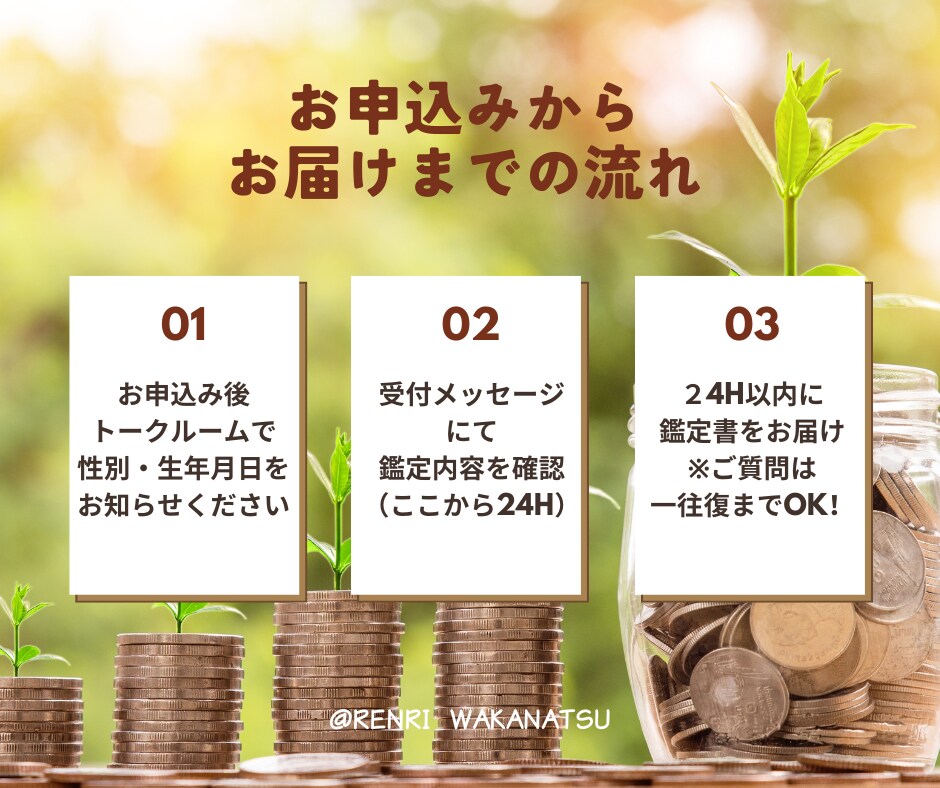 金運の流れを整える実践アドバイスをお届けします 24時間以内！四柱推命×タロットでお金のクセ・流れを鑑定 イメージ3