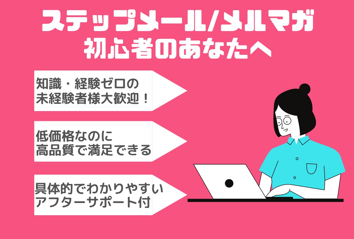 あなた専用のステップメールやメルマガ構成を作ります 「初心者さん向き」具体的でわかりやすいステップメール構築 イメージ1