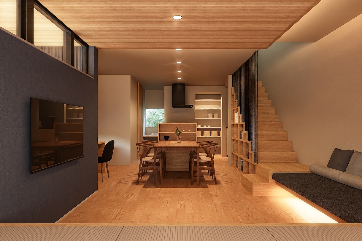 現役一級建築士が住宅の内観CGパースを作成します 現役一級建築士が作成するパースにより、おもいをかたちにします イメージ3