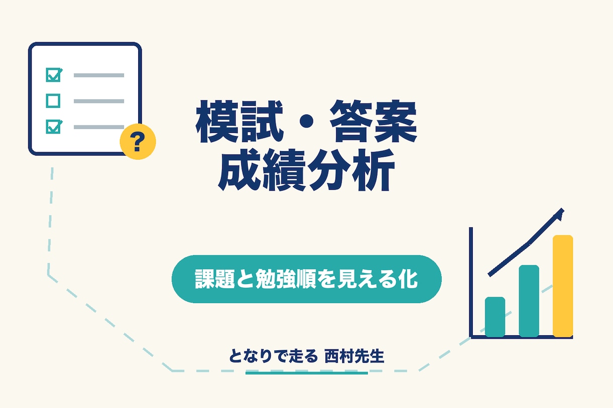 模試・成績表・答案から学習課題を分析します 失点原因とこれからの勉強順をレポートにします イメージ1