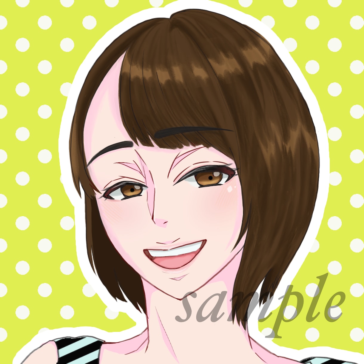 アニメ風の似顔絵をお描きします ユニークな似顔絵アイコンを作りませんか？ イメージ1