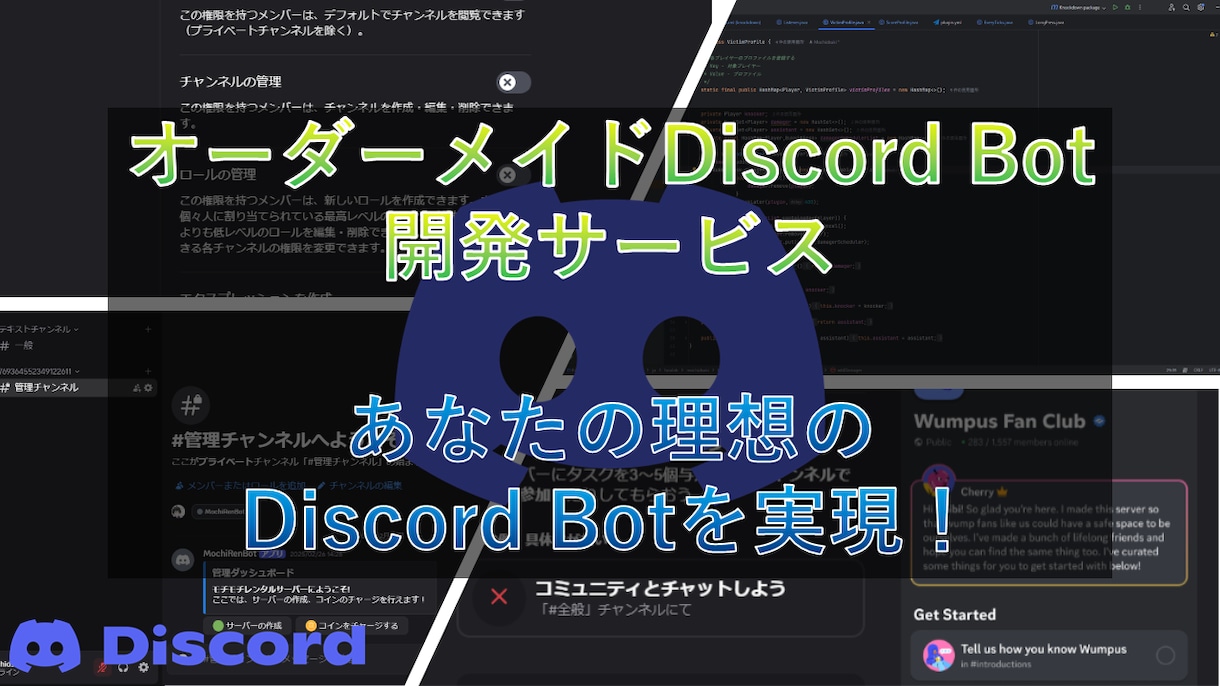 Discordサーバーを構築し、管理します 【法人実績あり】外部サイト連携、オリジナルBotの開発まで! イメージ1