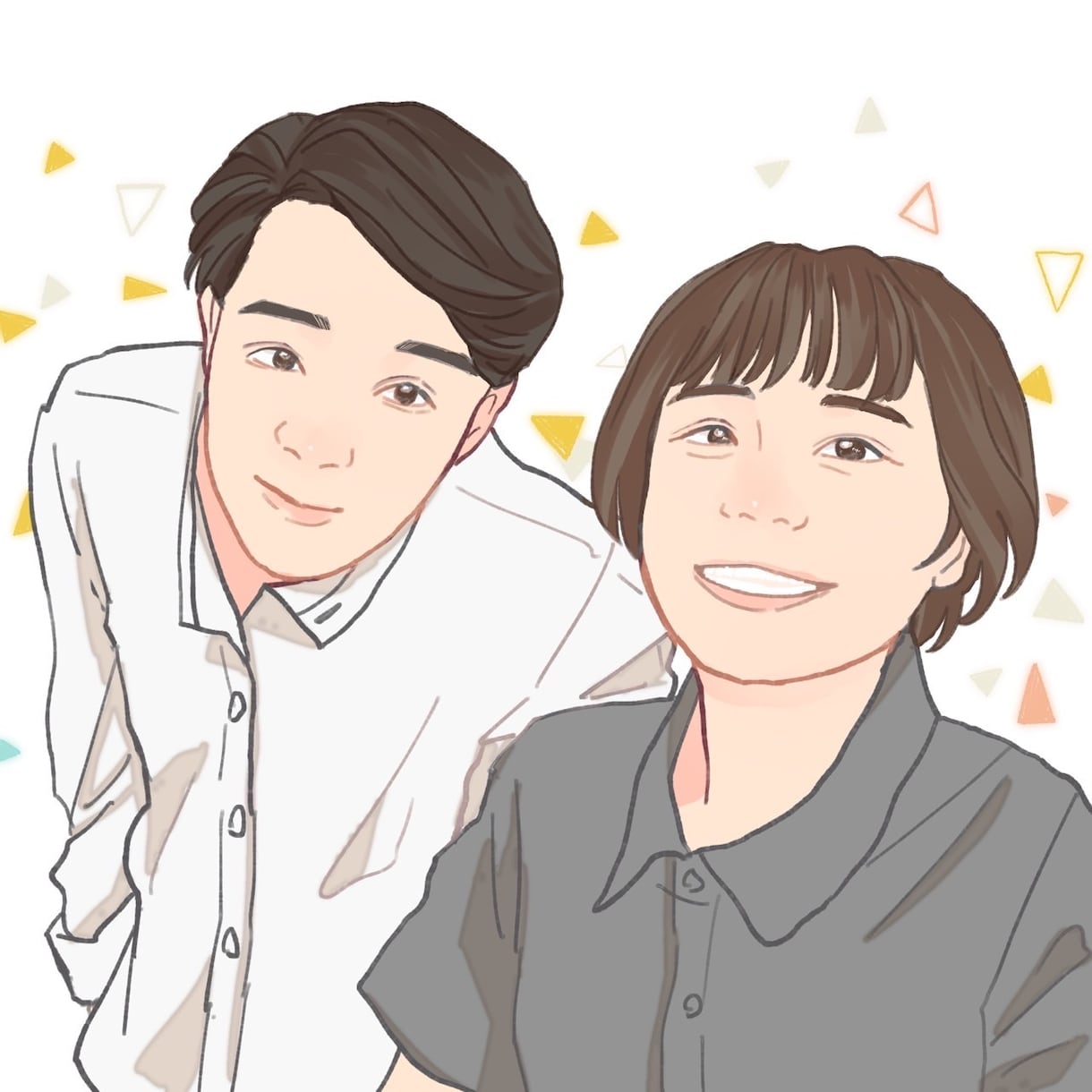 シンプルな似顔絵アイコンを描きます 写真を元にシンプルな線で仕上げる似顔絵はいかがてすか？ イメージ2