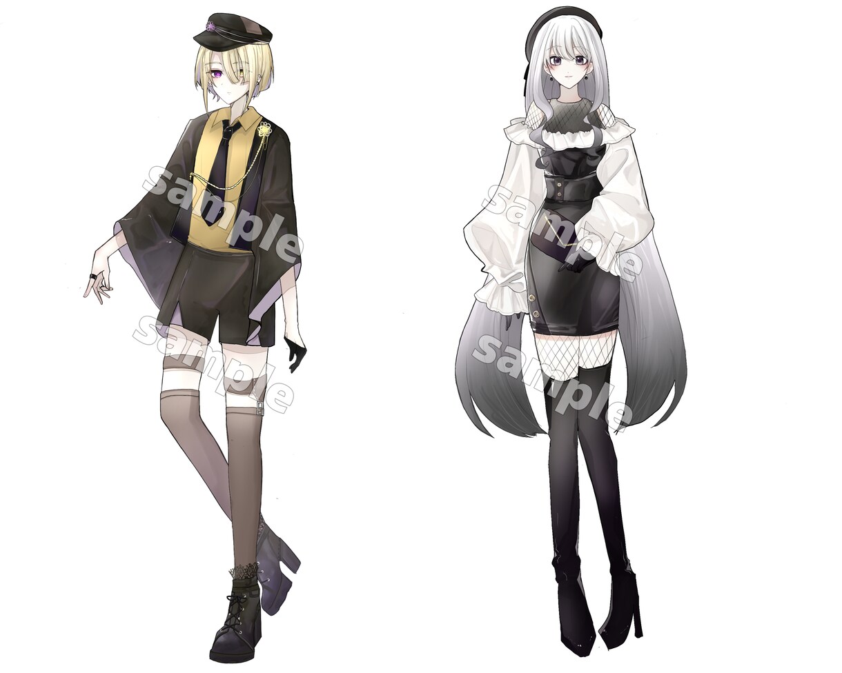 IRIAM.TRPG等に使える立ち絵お描きします キャラデザ代込み！装飾多めの可愛い子お描きします！ イメージ3