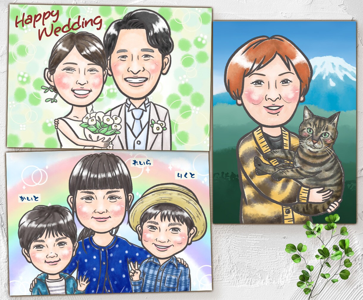 誇張なし。優しい似顔絵で笑顔のお手伝いをします 【5名様限定価格】長寿のお祝い・記念日などのプレゼントに♪ イメージ5