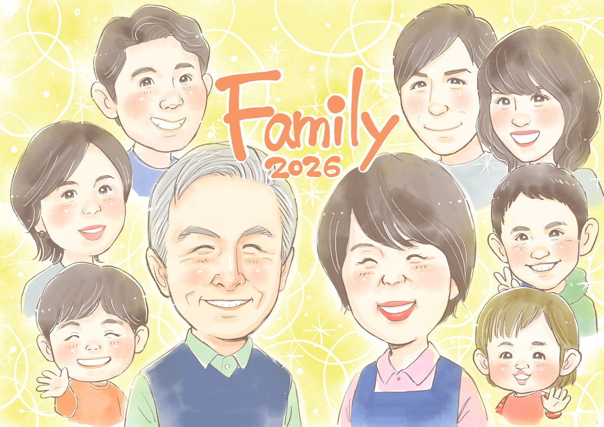 あなたの大切な方に贈る【記念の一枚】描きます リアル過ぎず少し可愛いテイストの似顔絵です イメージ1
