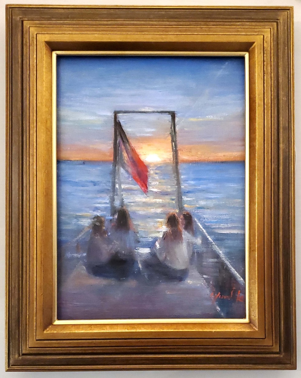 印象派のようなタッチのプロの画家が油絵を制作します サイズ:F4/表紙絵/額付/商用利用可能/贈答品 イメージ2