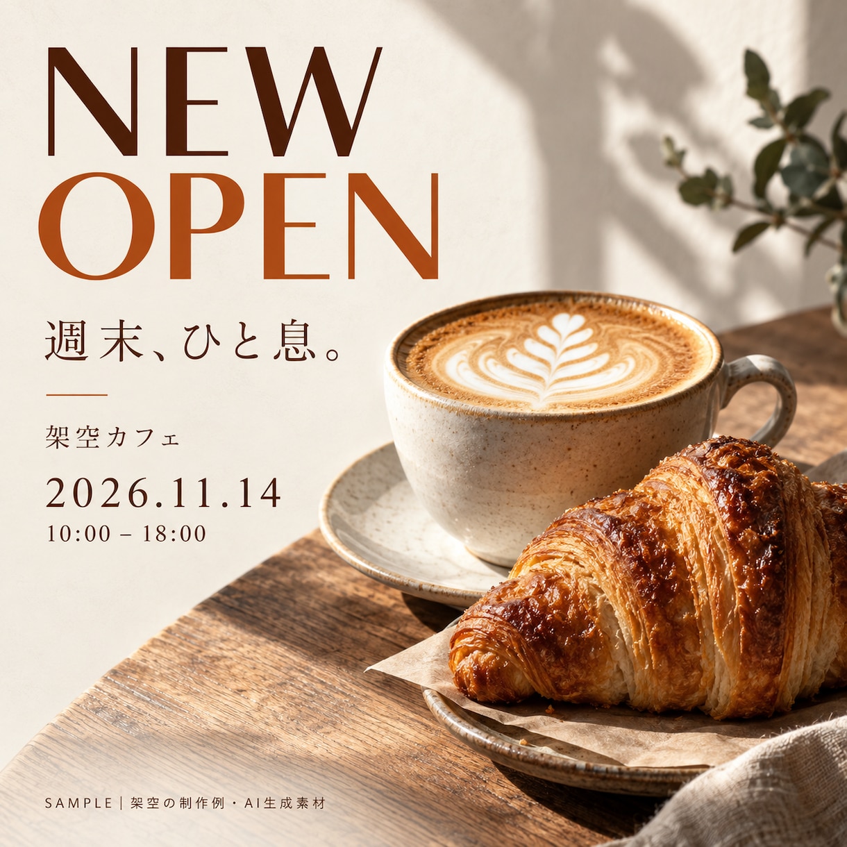 お店やイベントのSNS告知画像を作ります 写真と文章から、日時・場所が伝わる告知に イメージ2