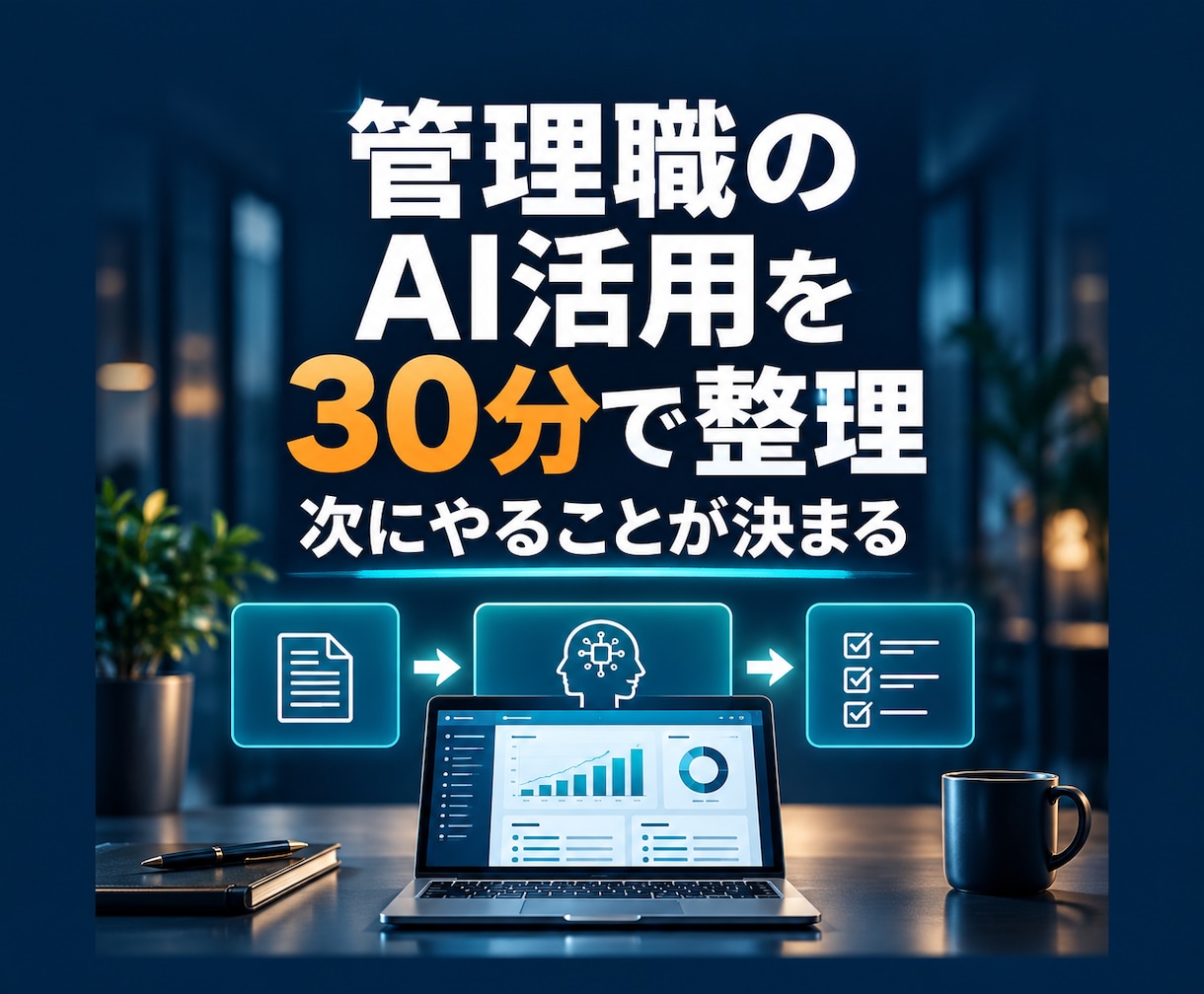 管理職向けAI活用の進め方を整理します 30分相談＋次の一手が分かる1枚メモ イメージ1