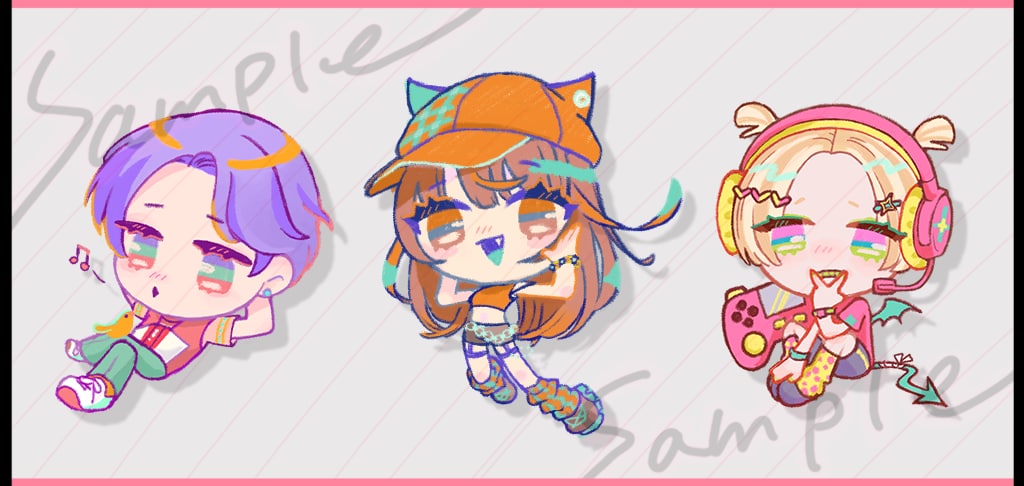 商用利用可！ゆるミニキャライラスト制作します 商用でも使えるゆるミニキャラ制作いたします イメージ2