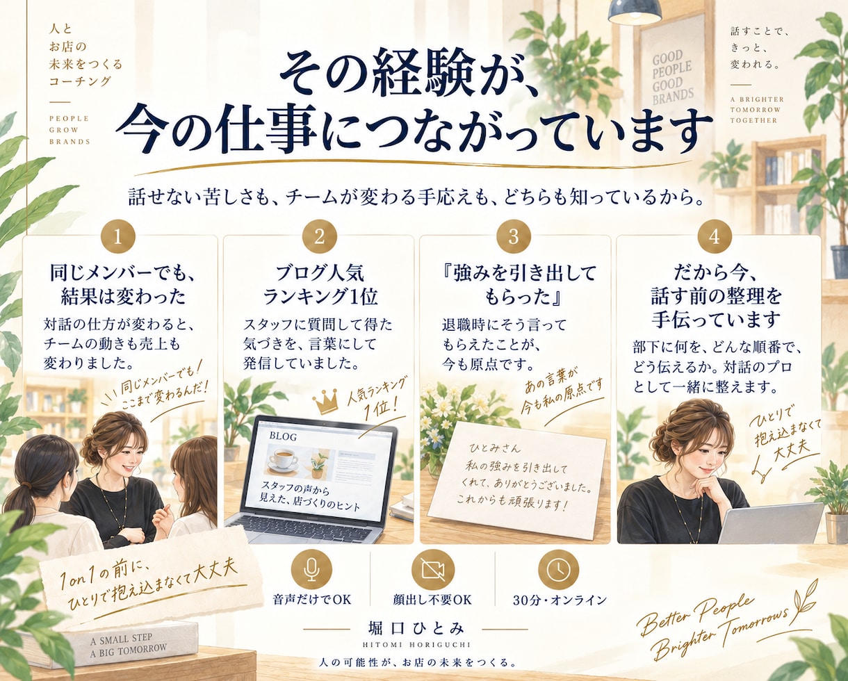 独立20年、個人事業の壁打ち相手になります 値付け・方向転換・仕事の迷い、アイデアを一緒に整理します イメージ10