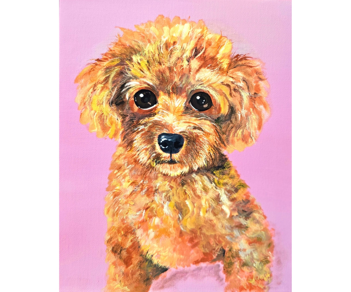ペット肖像画(F3キャンバス/アクリル画)描きます 世界に一つ◆うちの子アート◆手描き原画お渡し イメージ6