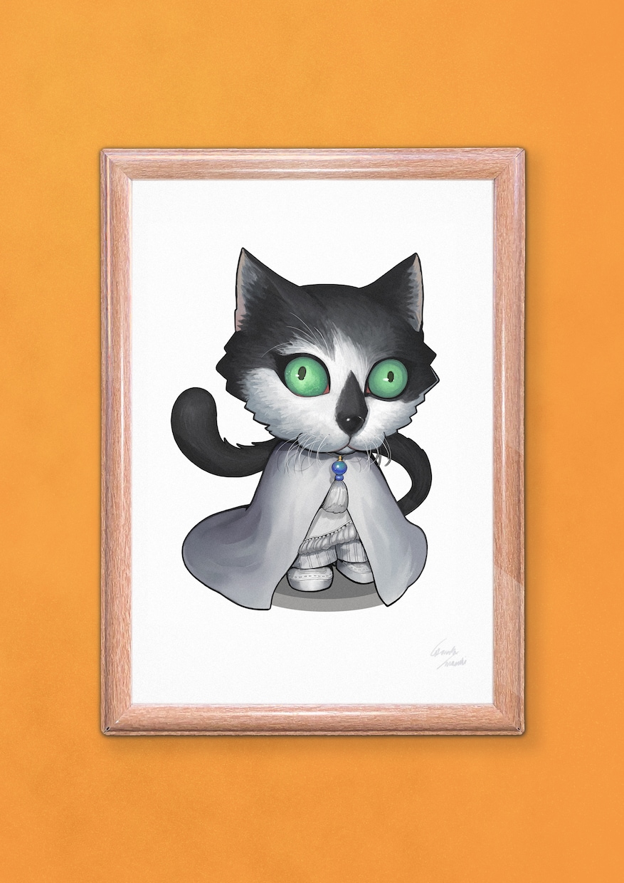 愛猫をモデルにオリジナルキャラクター描きます 模写じゃない、猫ちゃん+似顔絵+キャラクターデザイン！ イメージ4