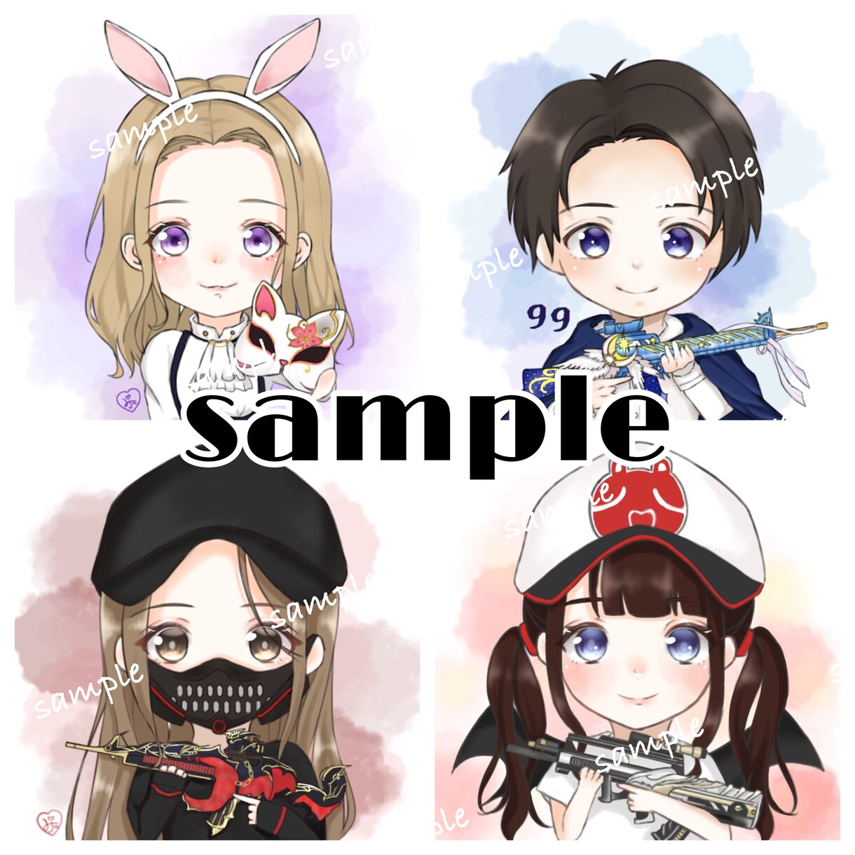 イラストアイコン描きます 可愛いミニキャラであなたのご希望に沿います！ イメージ3