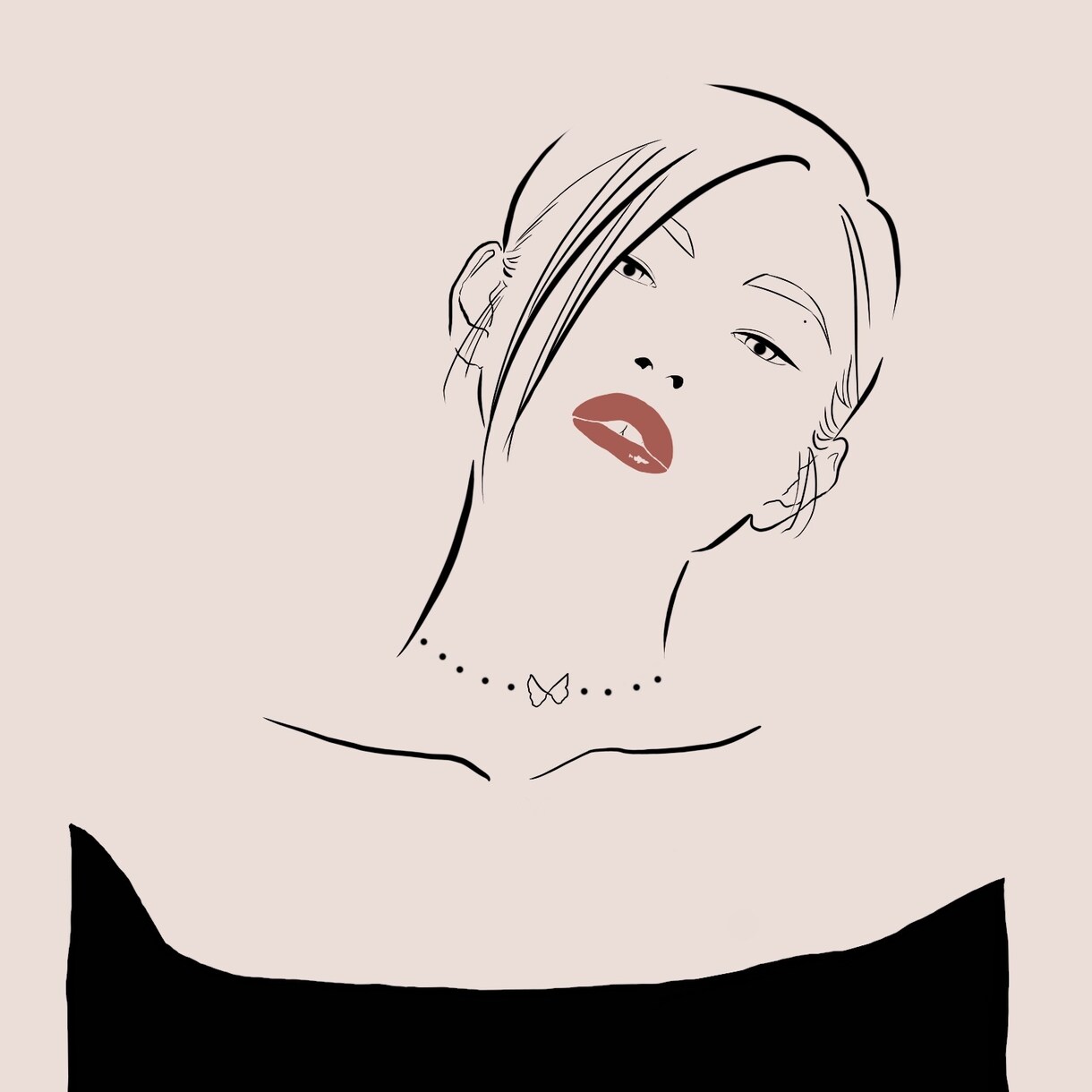 シンプルでオシャレな絵描きます SNSプロフィールや、印刷してお部屋に飾ったり贈り物にも⭐︎ イメージ4