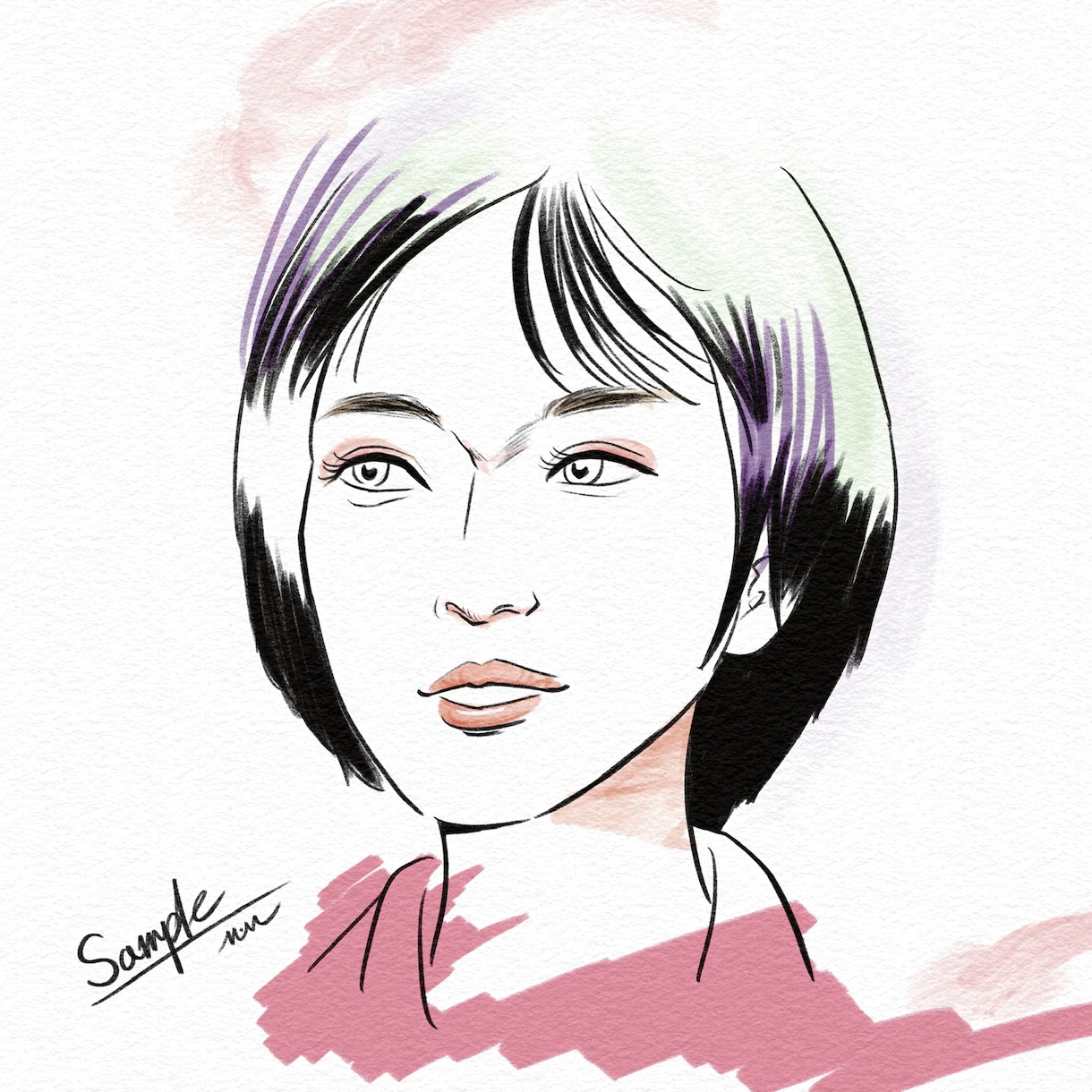 SNS向け！お洒落なファッション似顔絵描きます アイコンをお洒落に飾りたい方にオススメ！ イメージ3