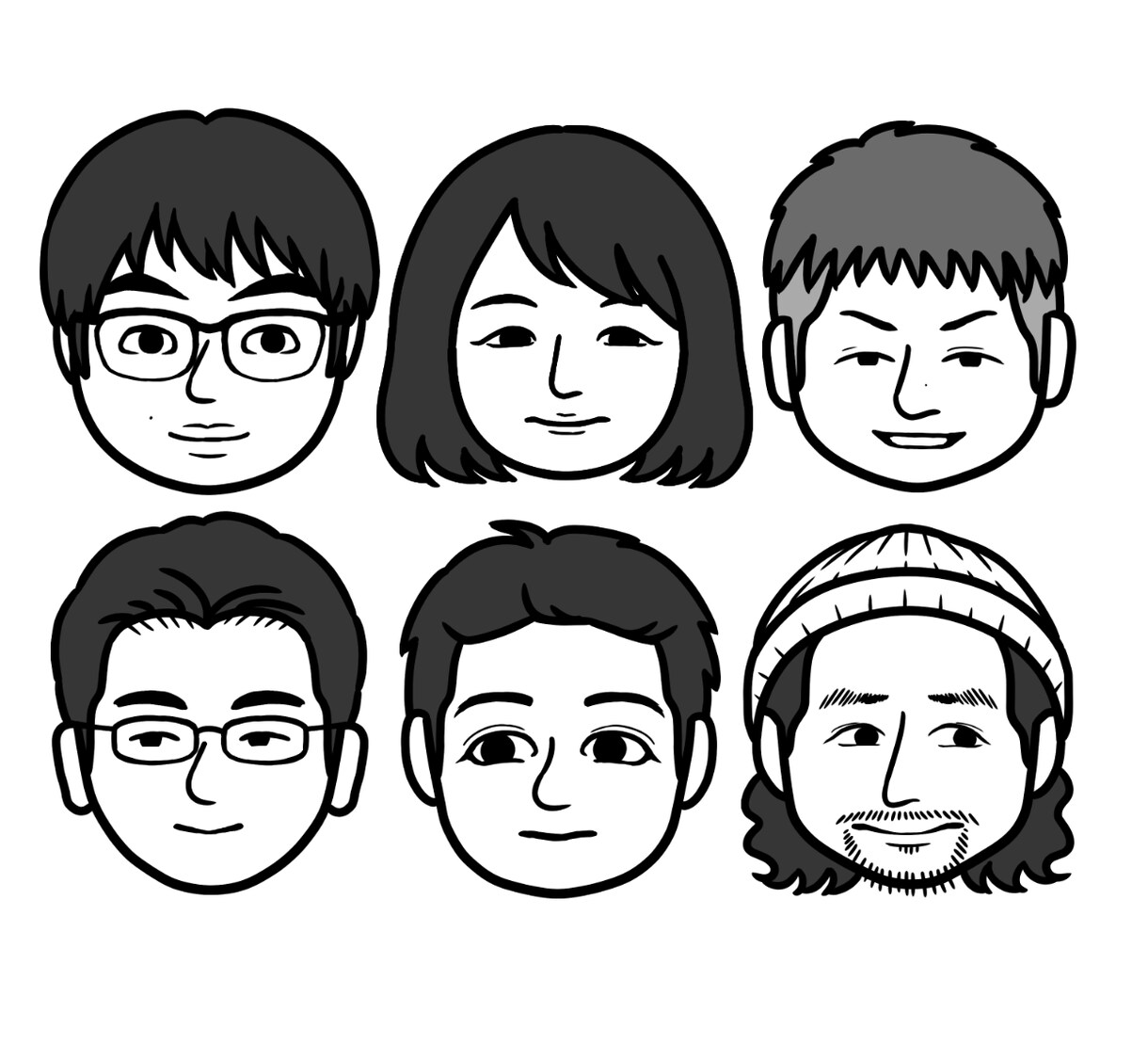 ワンコイン♪シンプルで可愛い似顔絵を描きます LINE・SNSのアイコンなどにいかがですか？ イメージ1