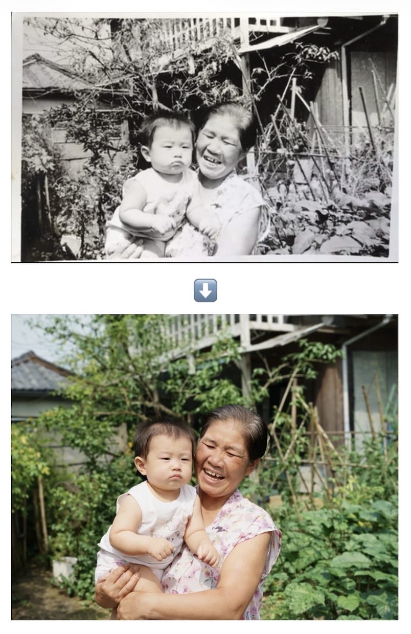 アルバムから写真を剥がさずに白黒をカラー化します 白黒写真をカラー写真にデータ化Ｌ版写真１枚200円〜 イメージ2
